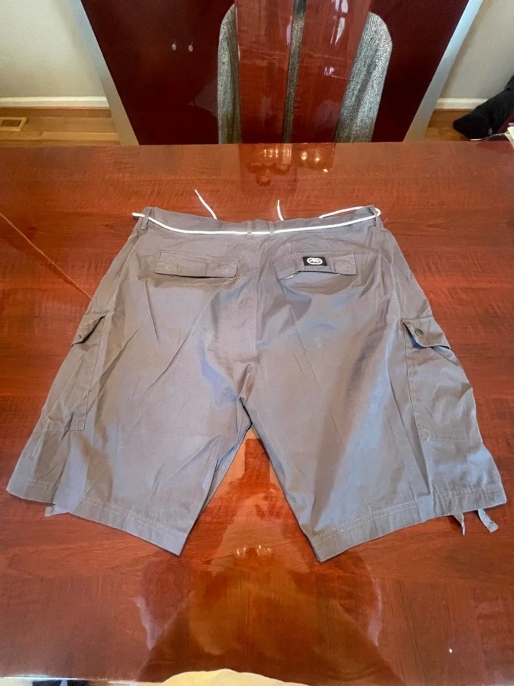 Ecko Unltd Cargo Shorts Grey Mens Size 44 Baggy Y2K Streetwear Gorpcore Utility